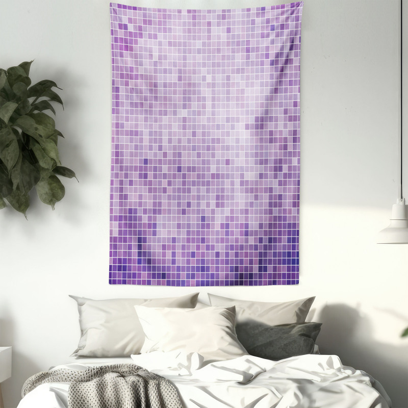 Pixel Inspired Tiny Squares Tapestry