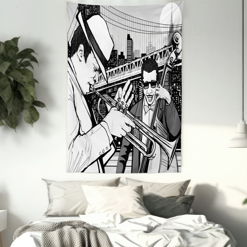 Jazz Band in New York Tapestry