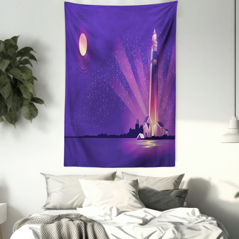 Lighthouse Under Night Tapestry