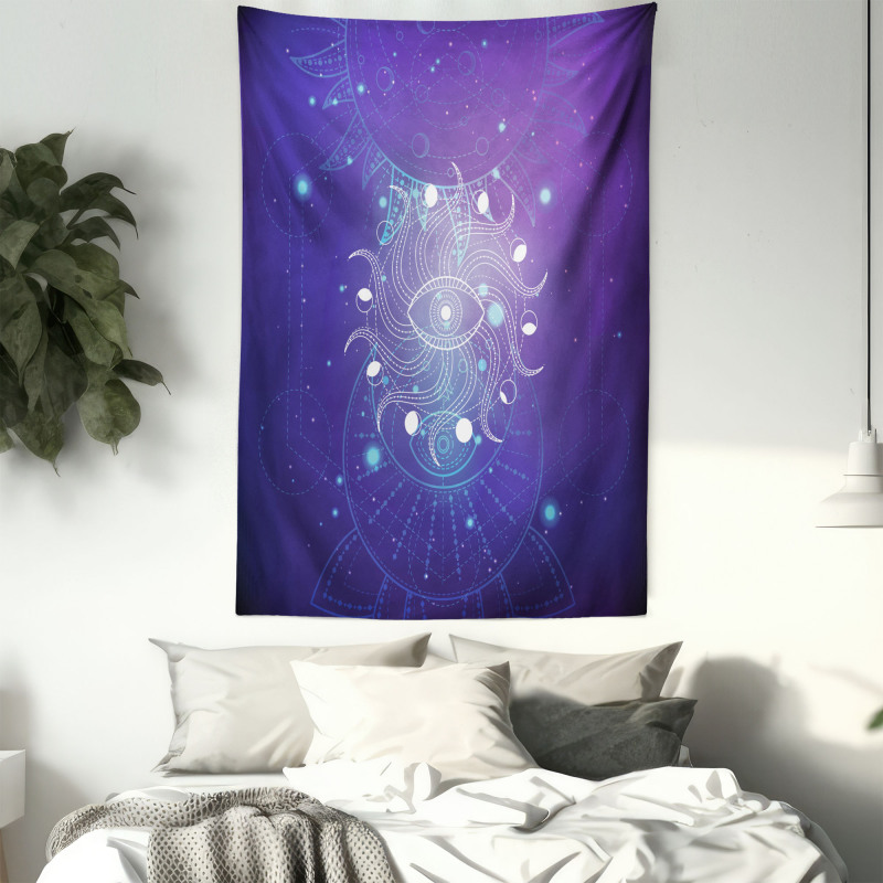 Mystic Eye and Ornaments Art Tapestry