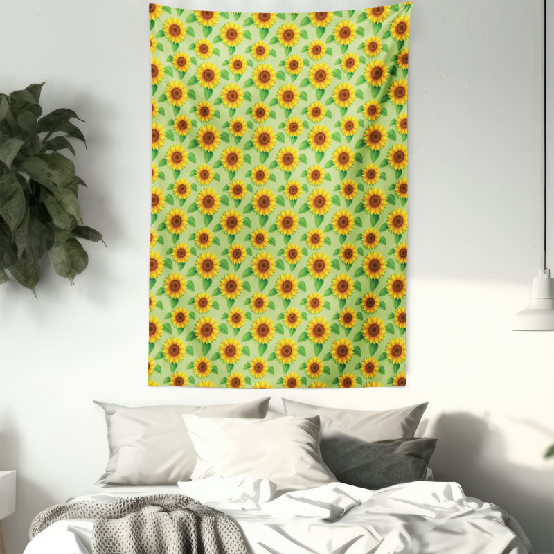 Summer Sunflowers Art Tapestry