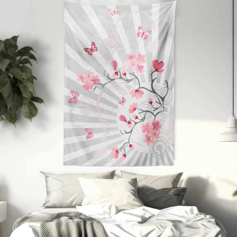 Birds on Cherry Tree Tapestry