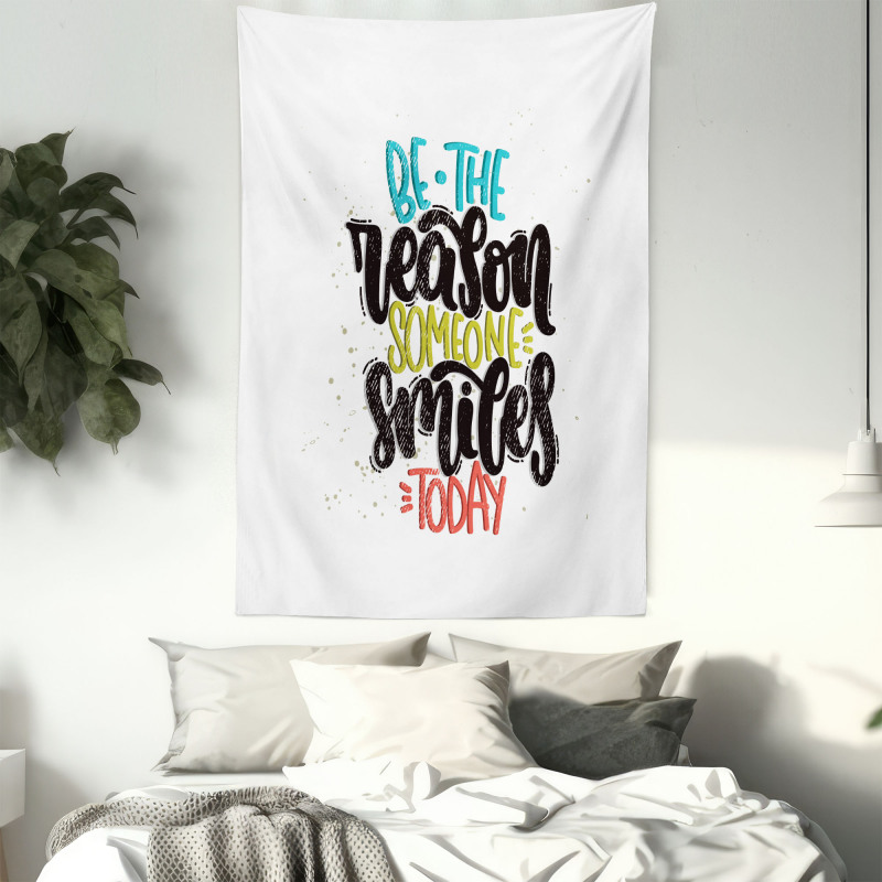 Funky Positive Calligraphy Tapestry