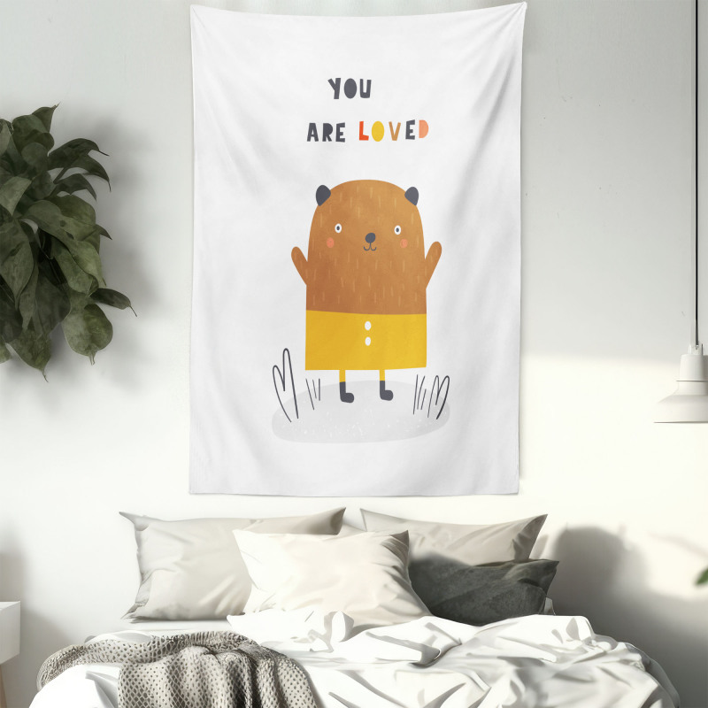 You are Loved and Doodle Bear Tapestry