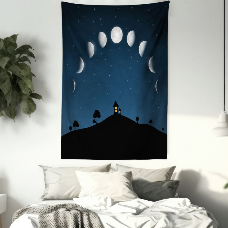 Lunar Phases and Stars Hill Tapestry