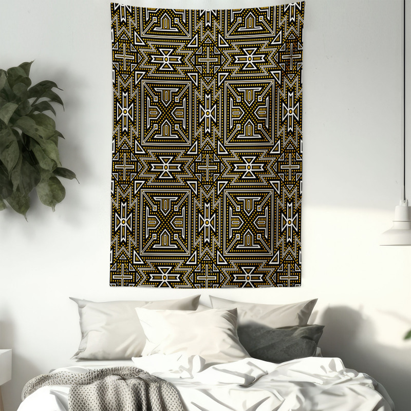 Zigzags Modern Triangles Tapestry