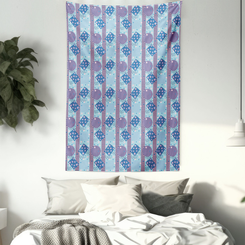 Pastel Abstract Memphis Tapestry