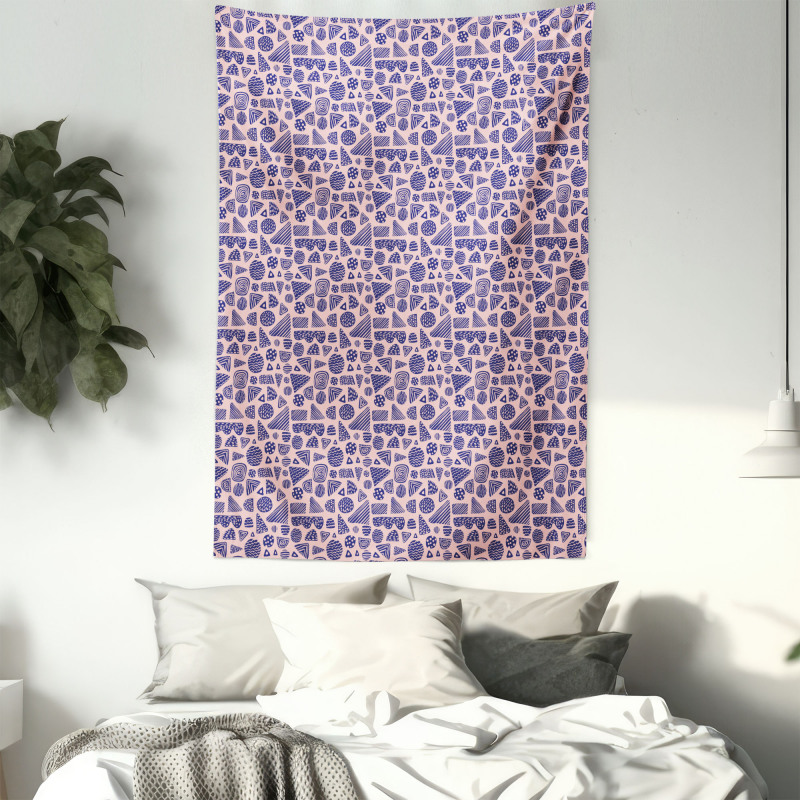 Spotted Simple Shapes Art Tapestry