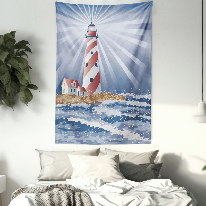 Watchtower Sea Waves Tapestry