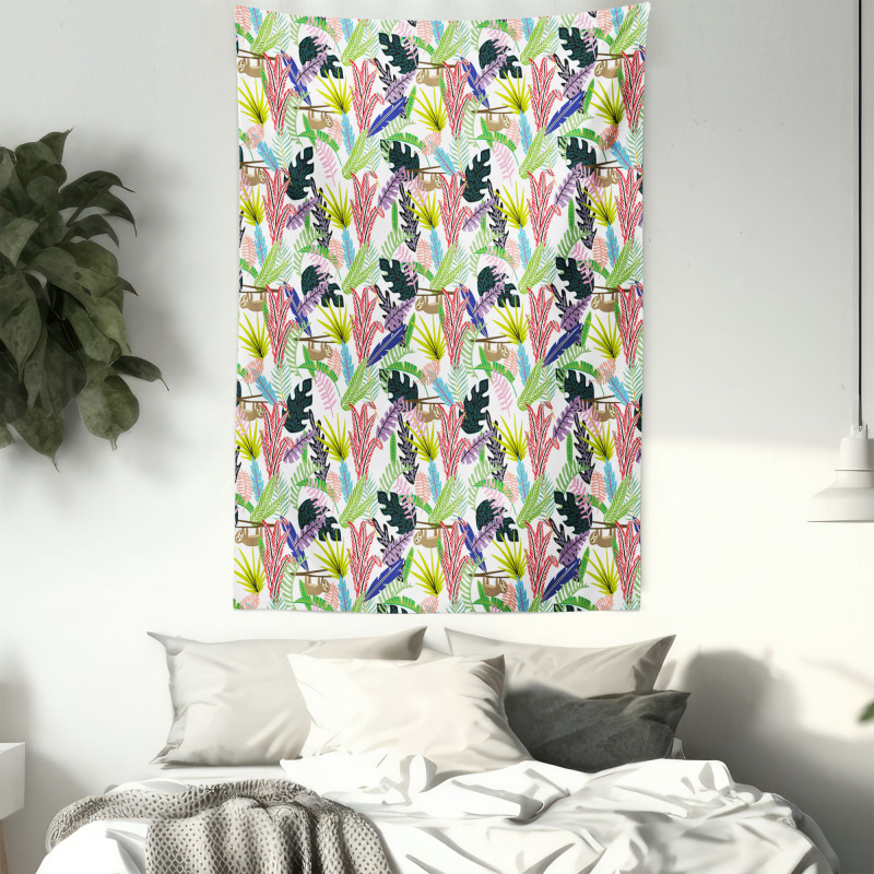 Monstera Leaves Graphic Tapestry