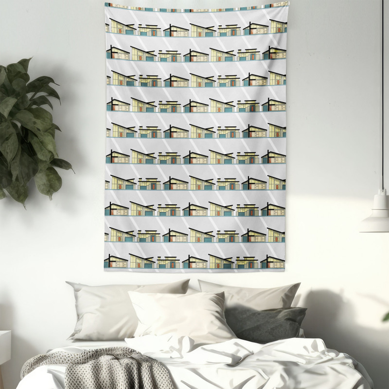 Geometric Modern Architecture Tapestry