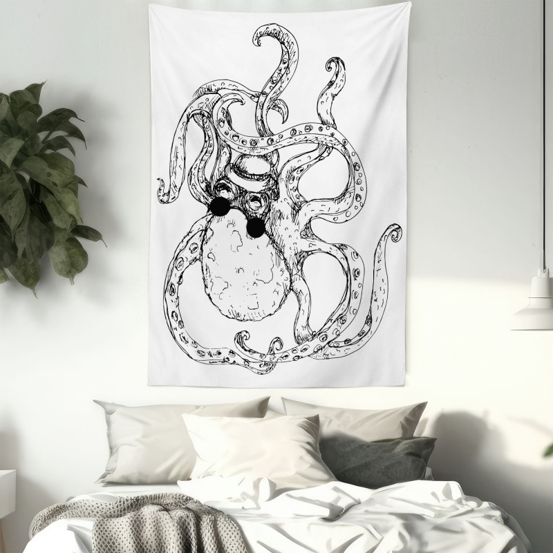 Hipster Animal Sketch Tapestry