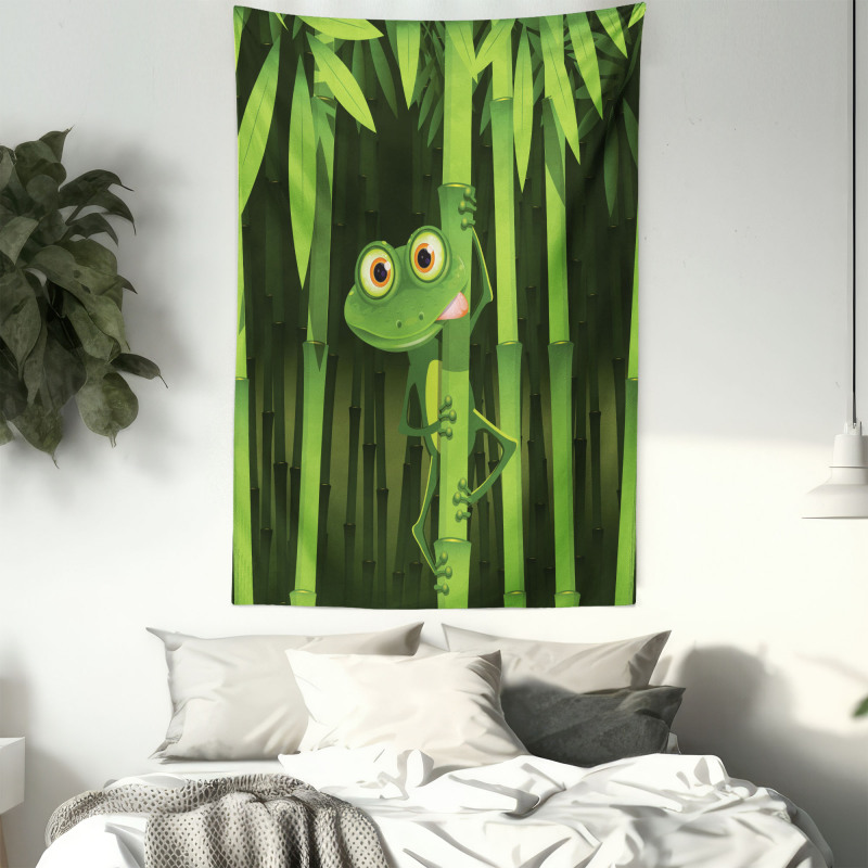 Jungle Trees Fun Frog Tapestry