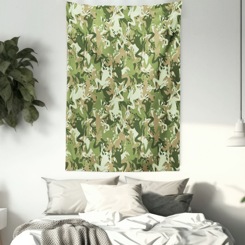 Skull Camouflage Design Tapestry