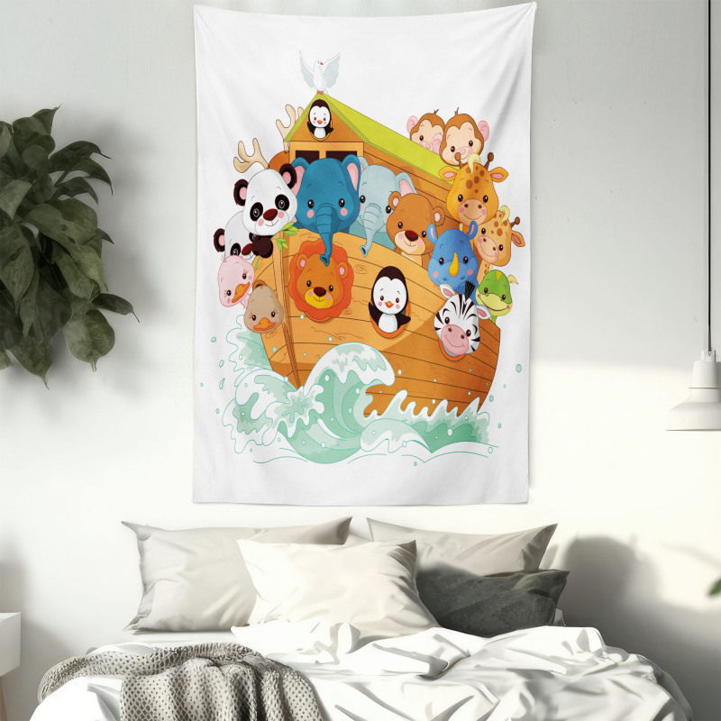 Colorful Ark Lions Tapestry