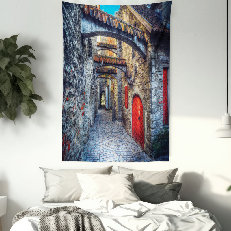 Old Stone House Town Tapestry