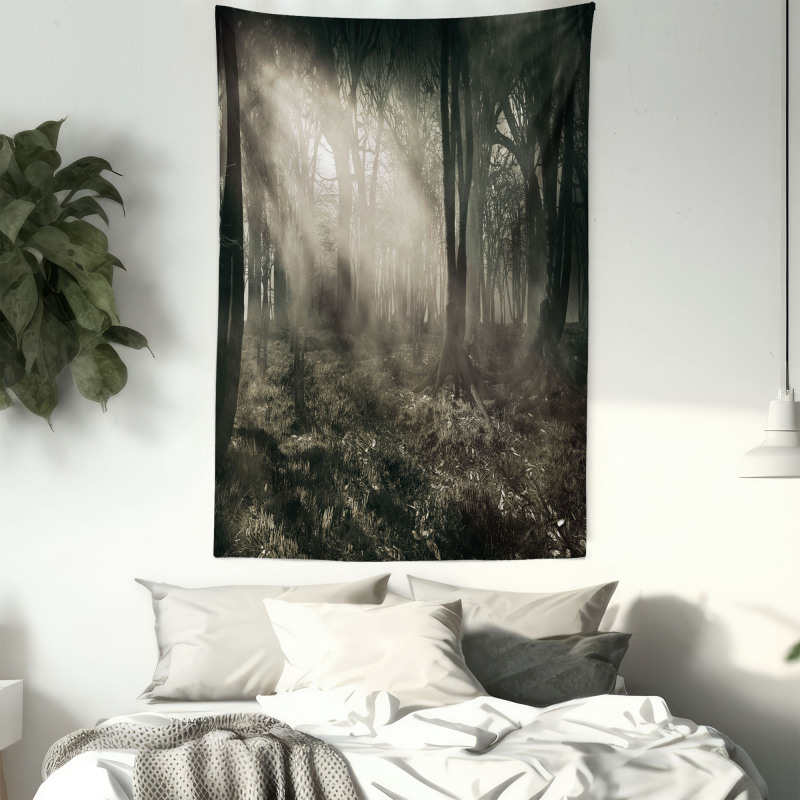 Nostalgic Dark Forest Tapestry