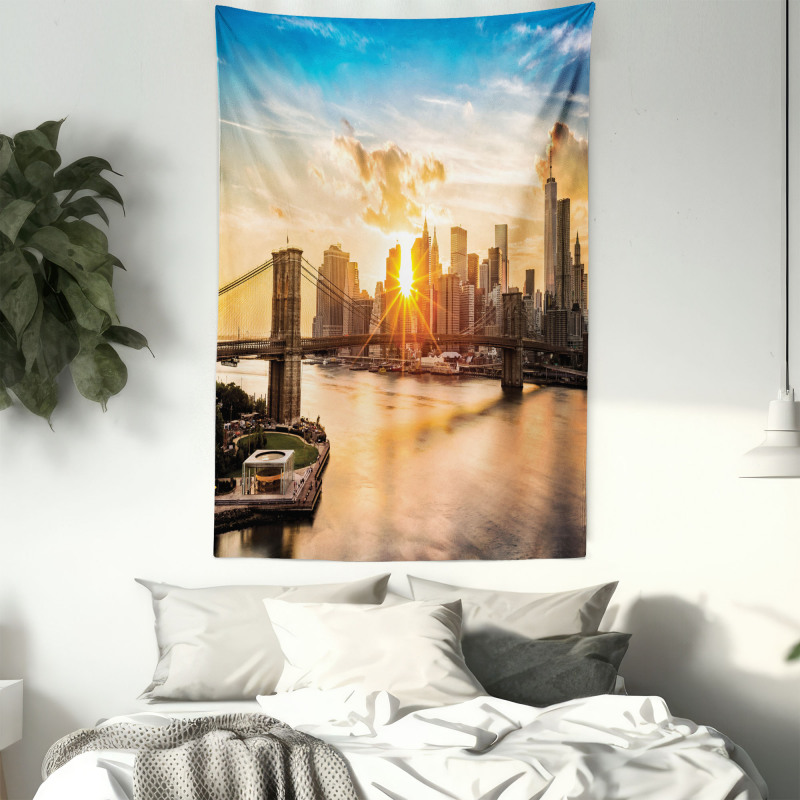 Cityscape of Brooklyn Tapestry