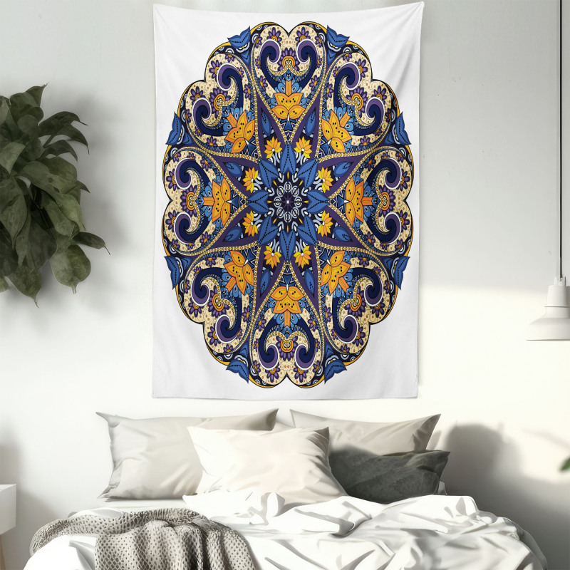 Floral Mandala Motif Tapestry