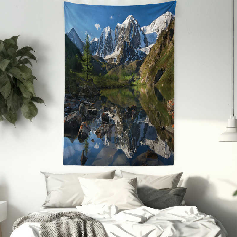 Pastoral Snowy Alps Tapestry