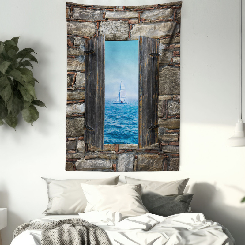 Sailing Boat Idyllic Tapestry