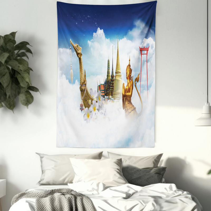 Thailand Famous Statues Tapestry