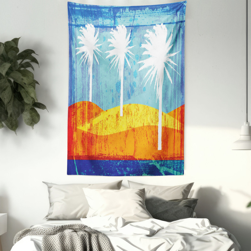 Tropic Beach Palms Tapestry