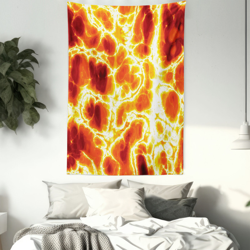 Hot Burning Lava Fire Tapestry