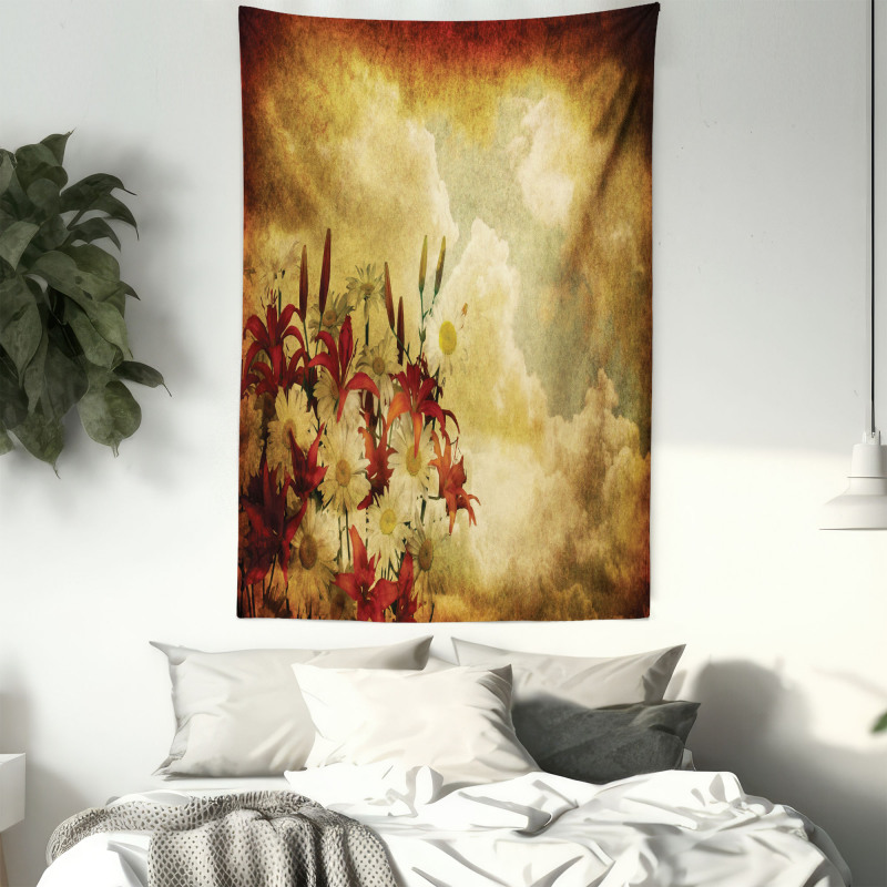 Retro Flower Chamomile Tapestry