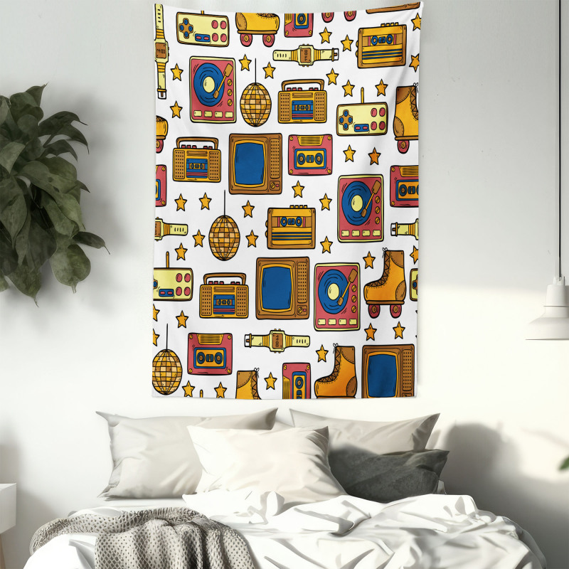 90s Theme Retro Tapestry