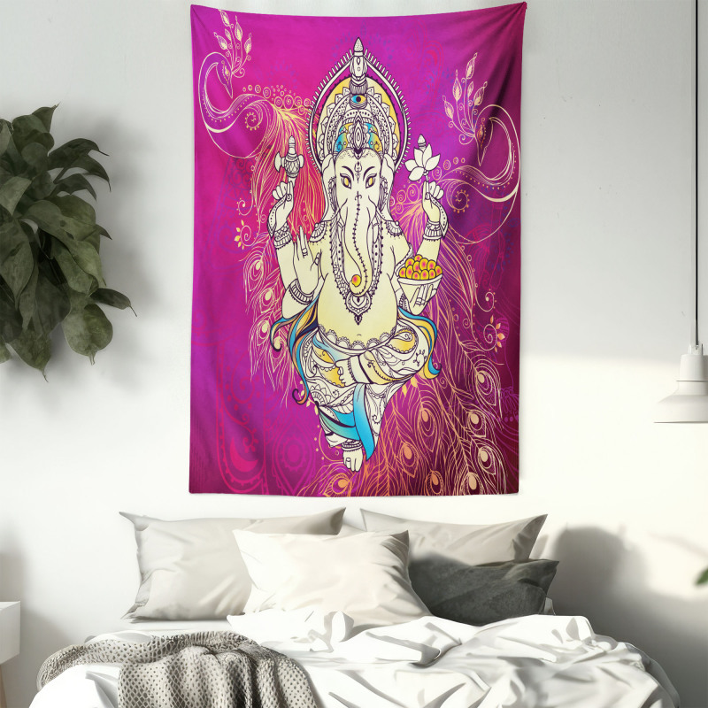 Folkloric Elephant Boho Tapestry