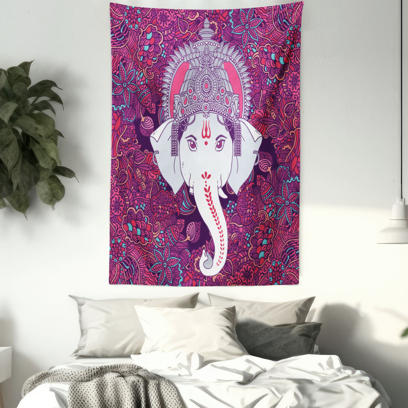Elephant Mandala Art Tapestry