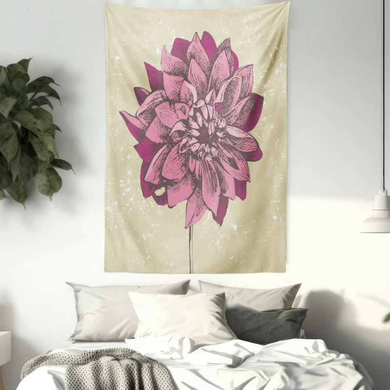 Dahlia Flower Bohemian Tapestry