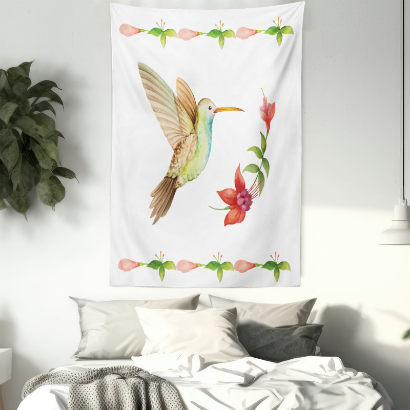 Hummingbird Artwork Tapestry