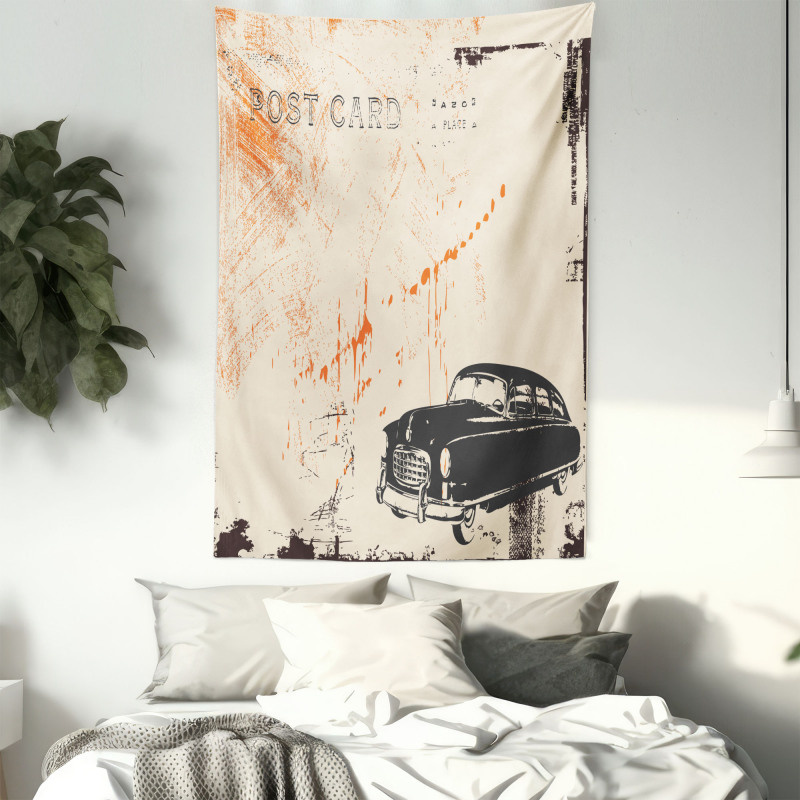 Old Fashioned Car Art Tapestry