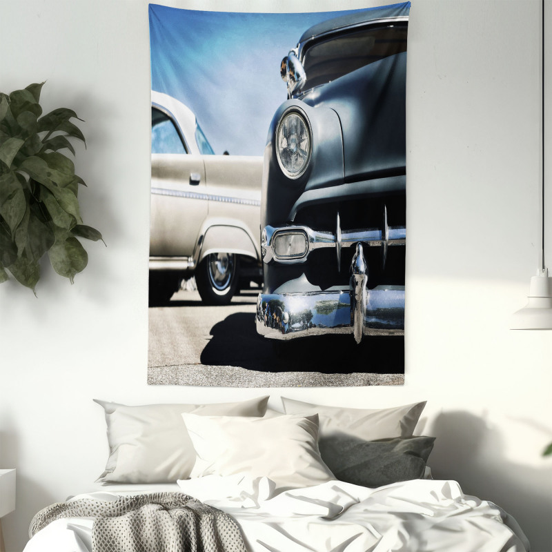 Fifties Auto Wheels Tapestry