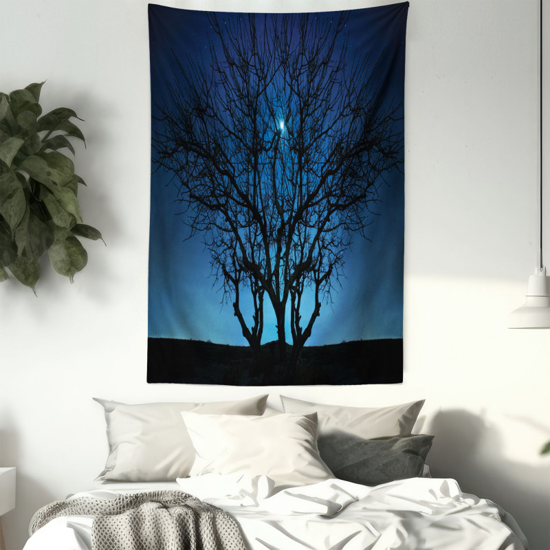 Night Moon Cosmos Tapestry