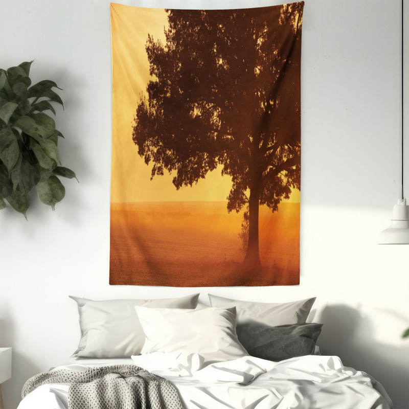 Countryside Farm Sunrise Tapestry