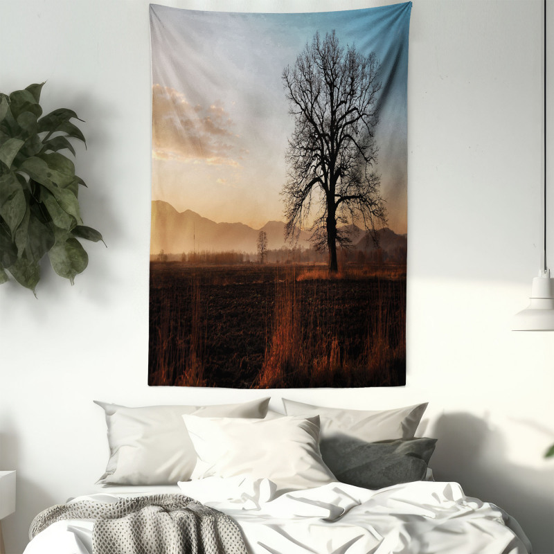 Countryside Autumn Dusk Tapestry