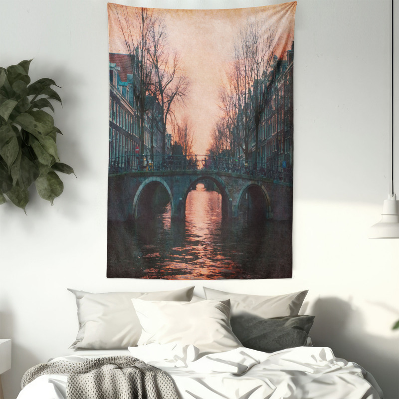 Amsterdam Vintage Bridge Tapestry