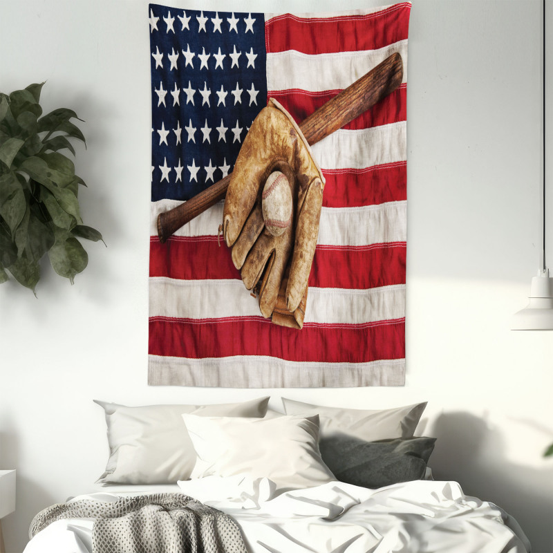 Grunge Baseball Tapestry