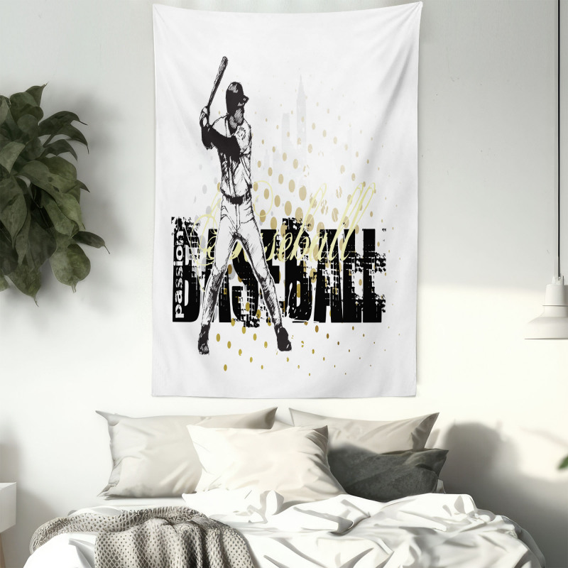 Baseball Grunge Batting Tapestry