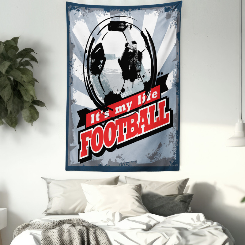 Grungy Football Pop Art Tapestry