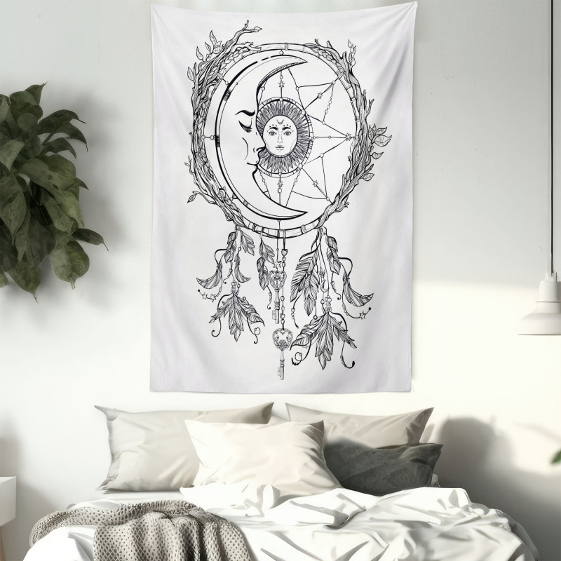 Dreamcatcher Moon Tapestry