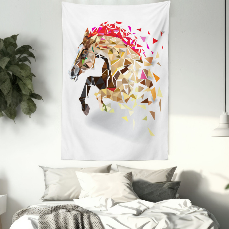 Abstract Art Wild Horse Tapestry