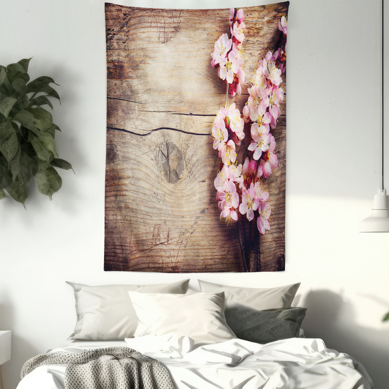 Spring Blossom on Wood Tapestry