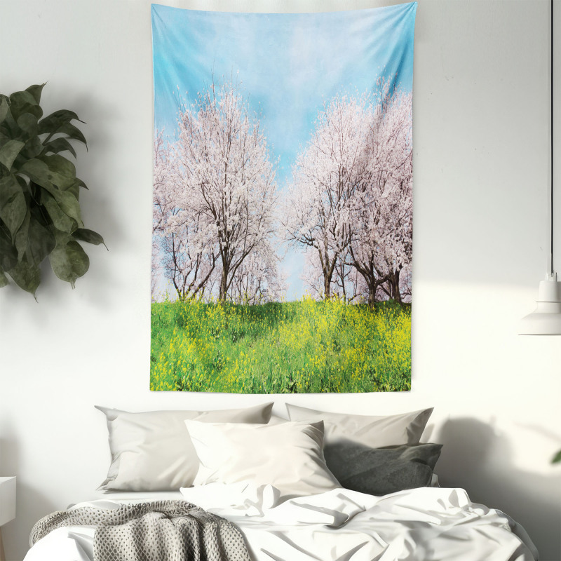 Japanese Spring Flowers Tapestry