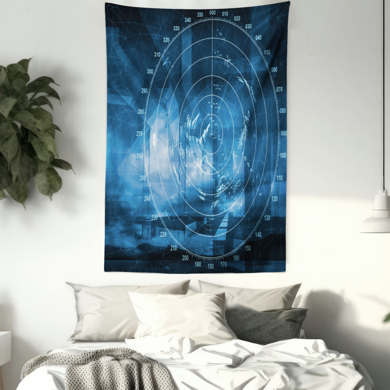 Digital Futuristic Ship Tapestry