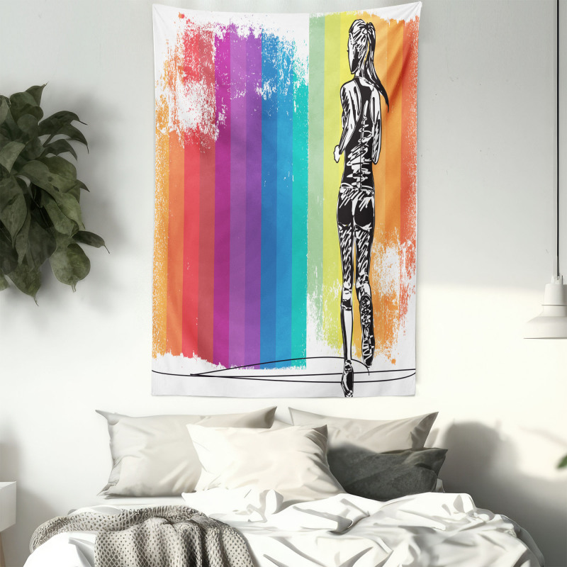 Marathon Runner Ombre Tapestry