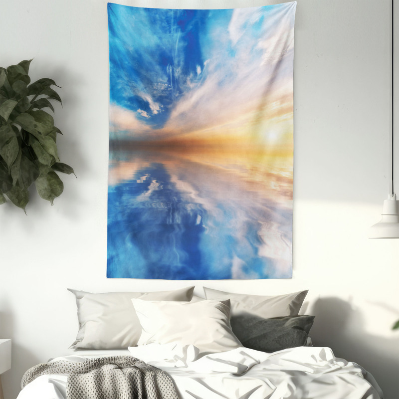 Sky Reflections Sunset Tapestry